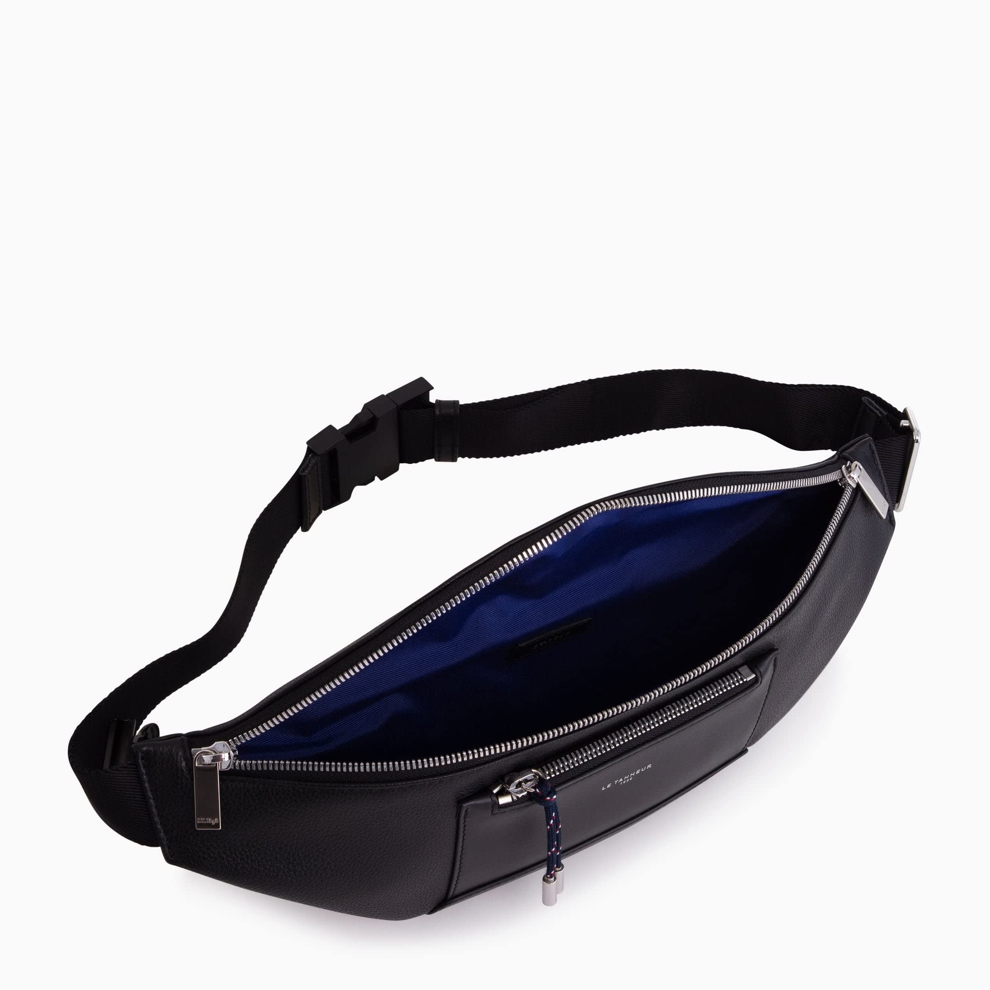 Le Tanneur Nathan Sac banane cuir grainé noir 18 cm