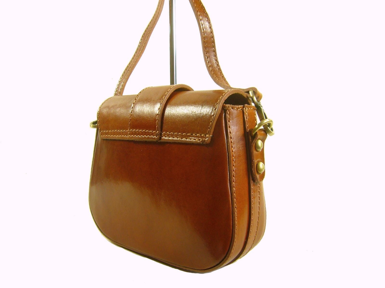 Collection Esprit Cuir GEA mini sac trotteur cognac cuir