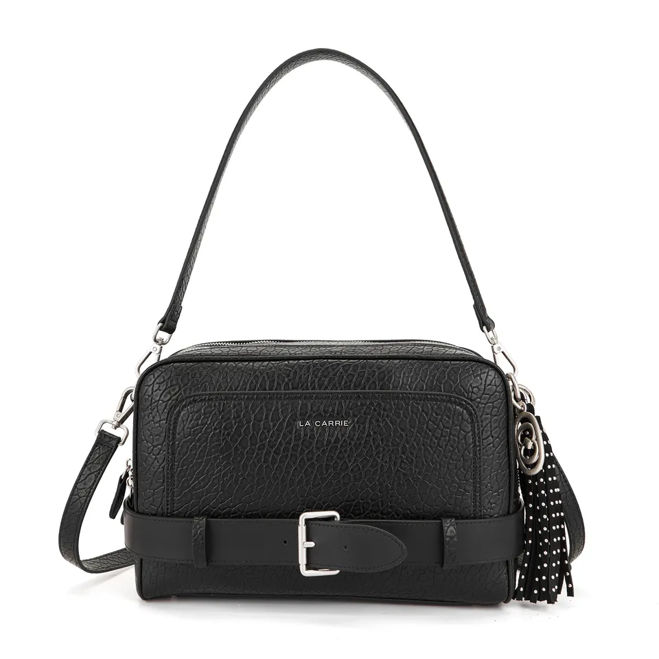 La Carrie Belty sac bandoulière noir 31 cm effet cuir