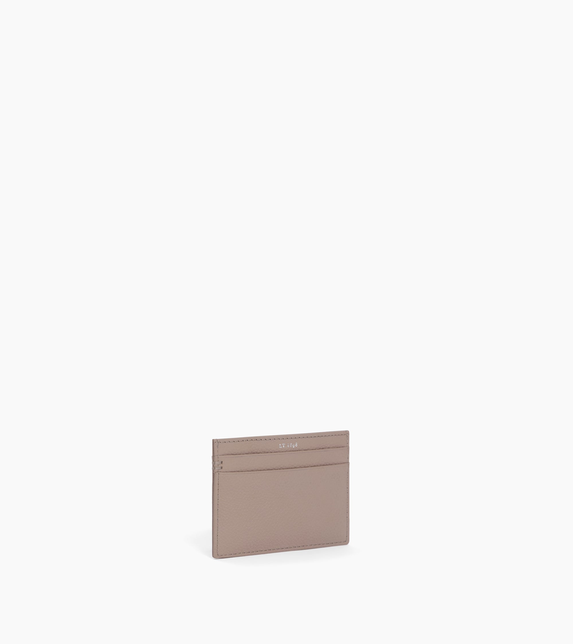 Le Tanneur Lucien porte-cartes cuir grainé gris