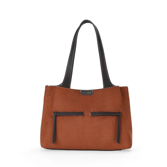Mac Alyster Fauve sac shopping daim cognac A4