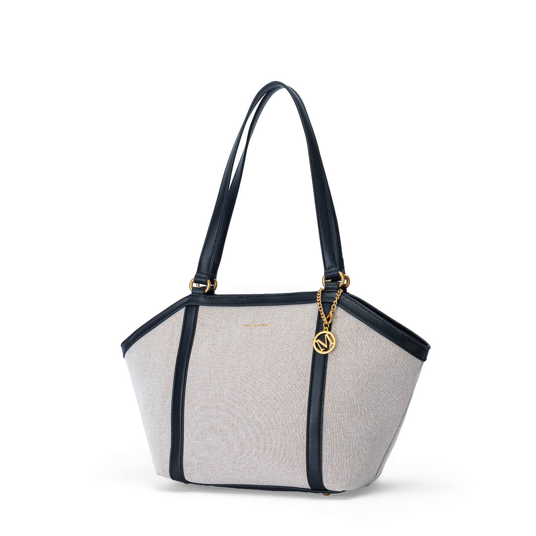 Mac Alyster Regard sac cabas noir toile grand format