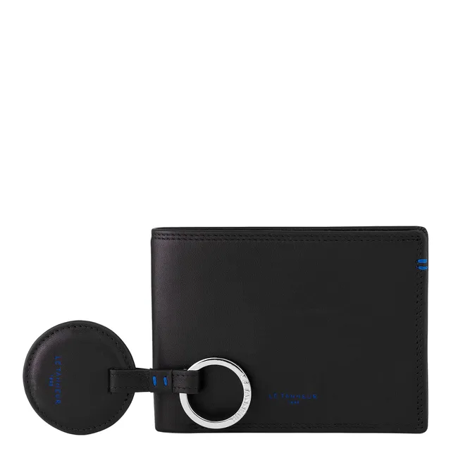 Le Tanneur Wallets coffret portefeuille zippé cuir lisse + porte-clés