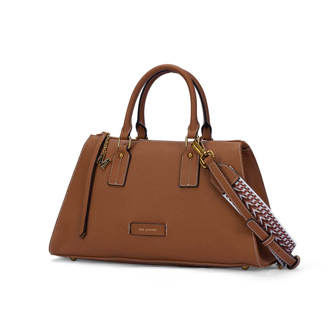 Mac Alyster Giulia Sac Porté Main Cuir Noir 36 cm