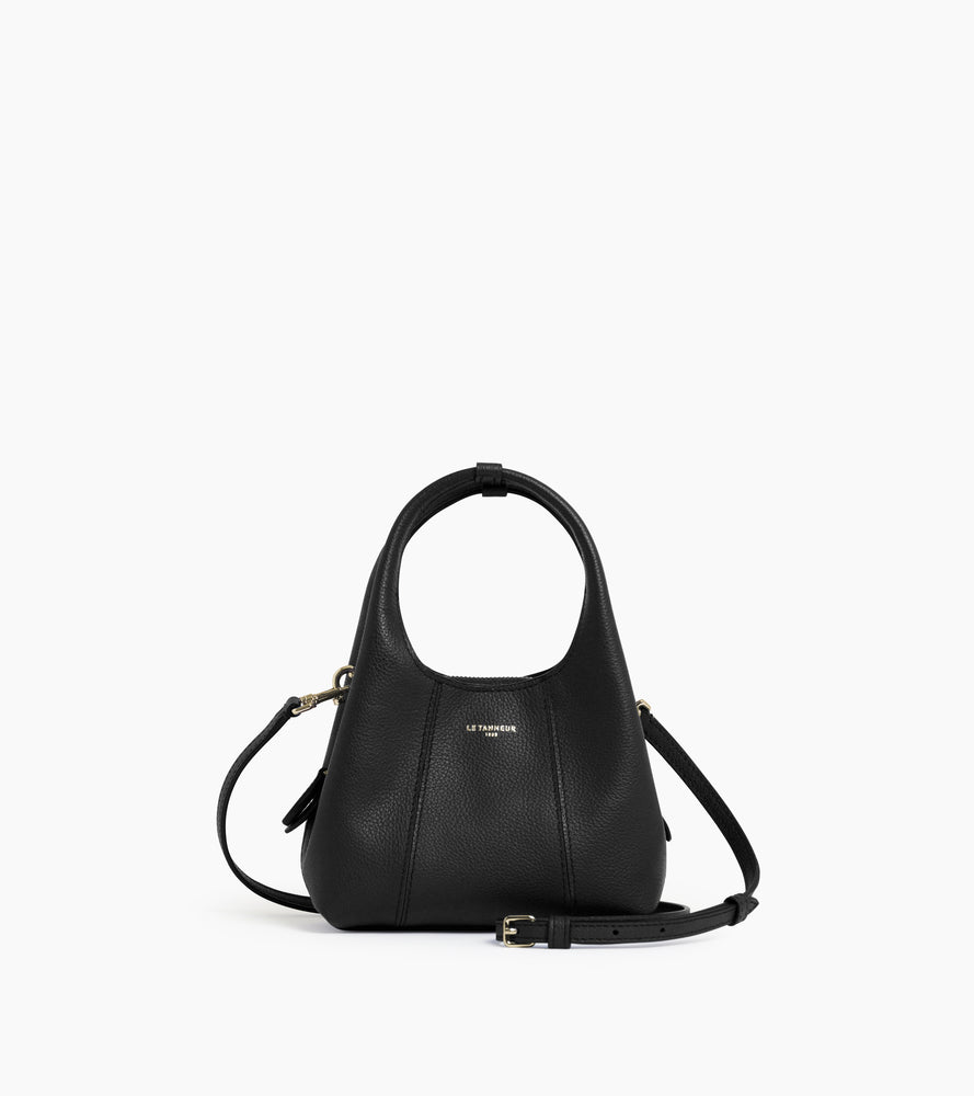 Le Tanneur Juliette mini sac cuir grainé noir bandoulière