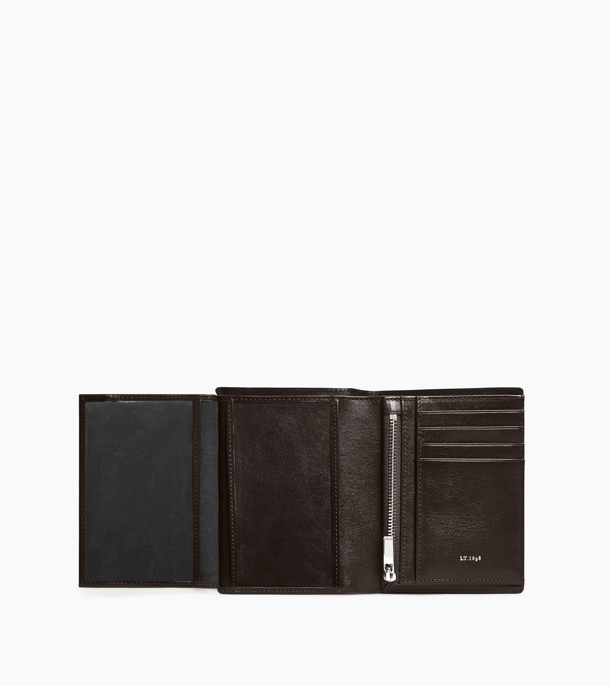Le Tanneur Lucien portefeuille zippé 2 volets cuir huilé Brown Coffee