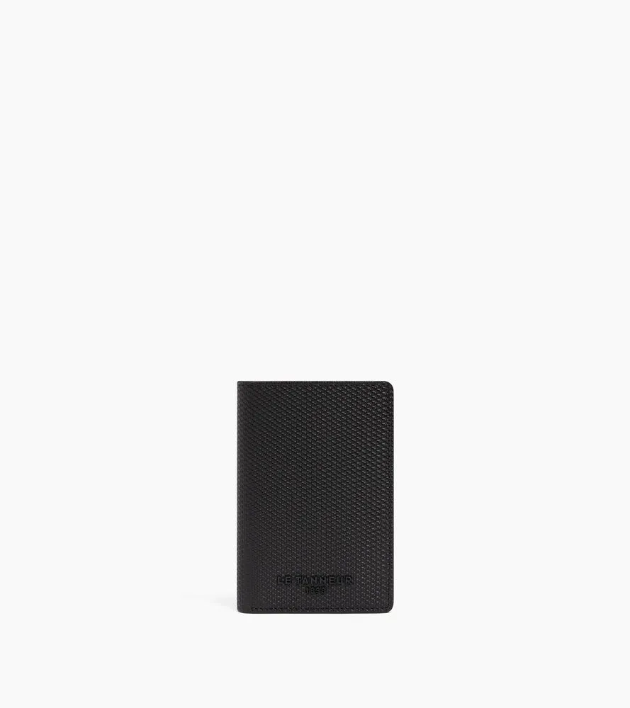 Le Tanneur Emile Porte-cartes cuir vertical noir anti-RFID