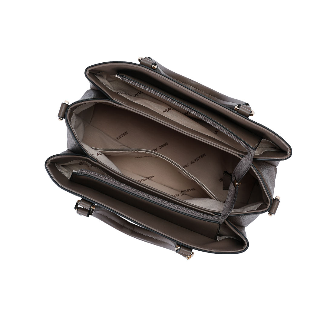 Mac Alyster Alto Sac à Main Noir Grainé 31 cm