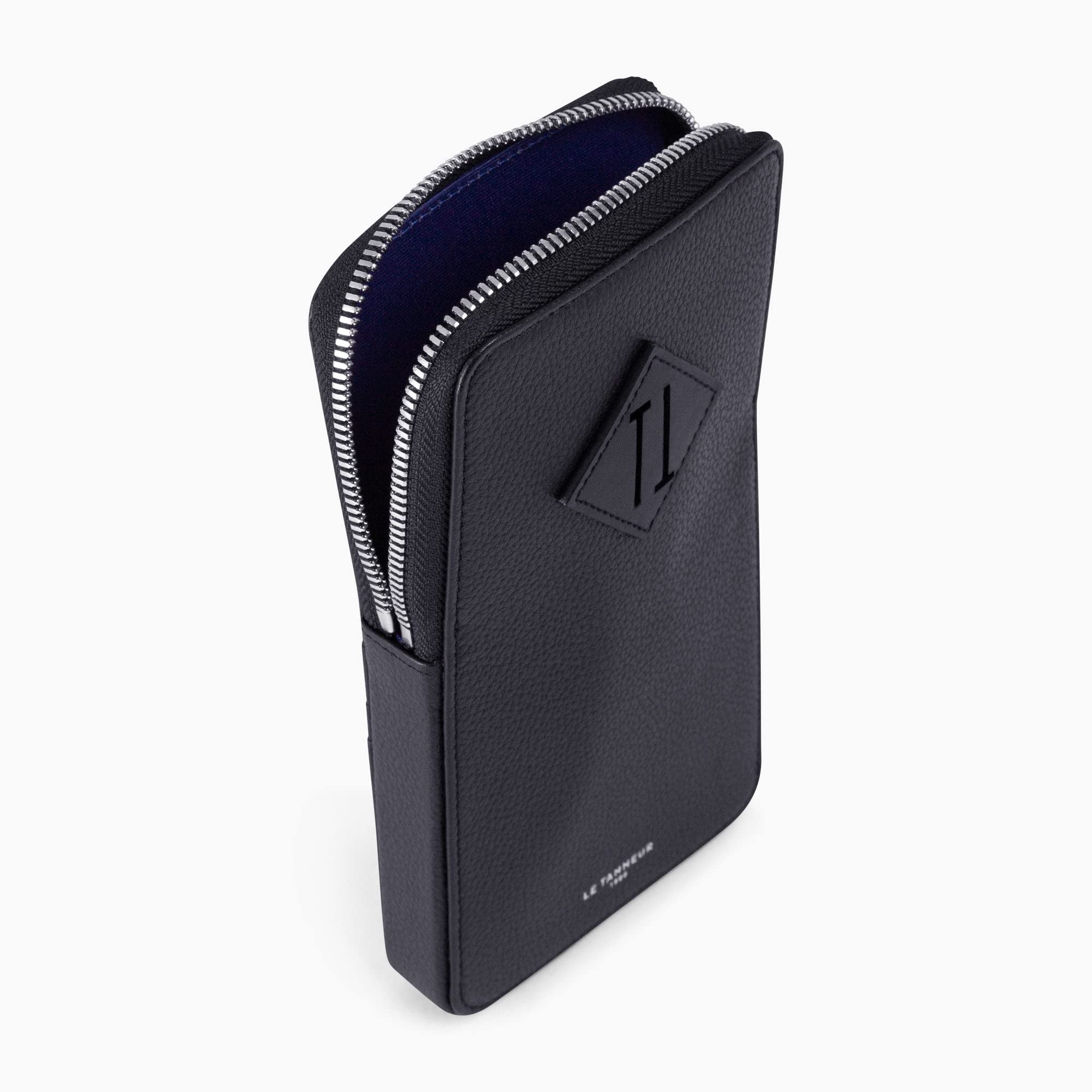 Le Tanneur Nathan porte-cartes dragonne cuir grainé 13 cm