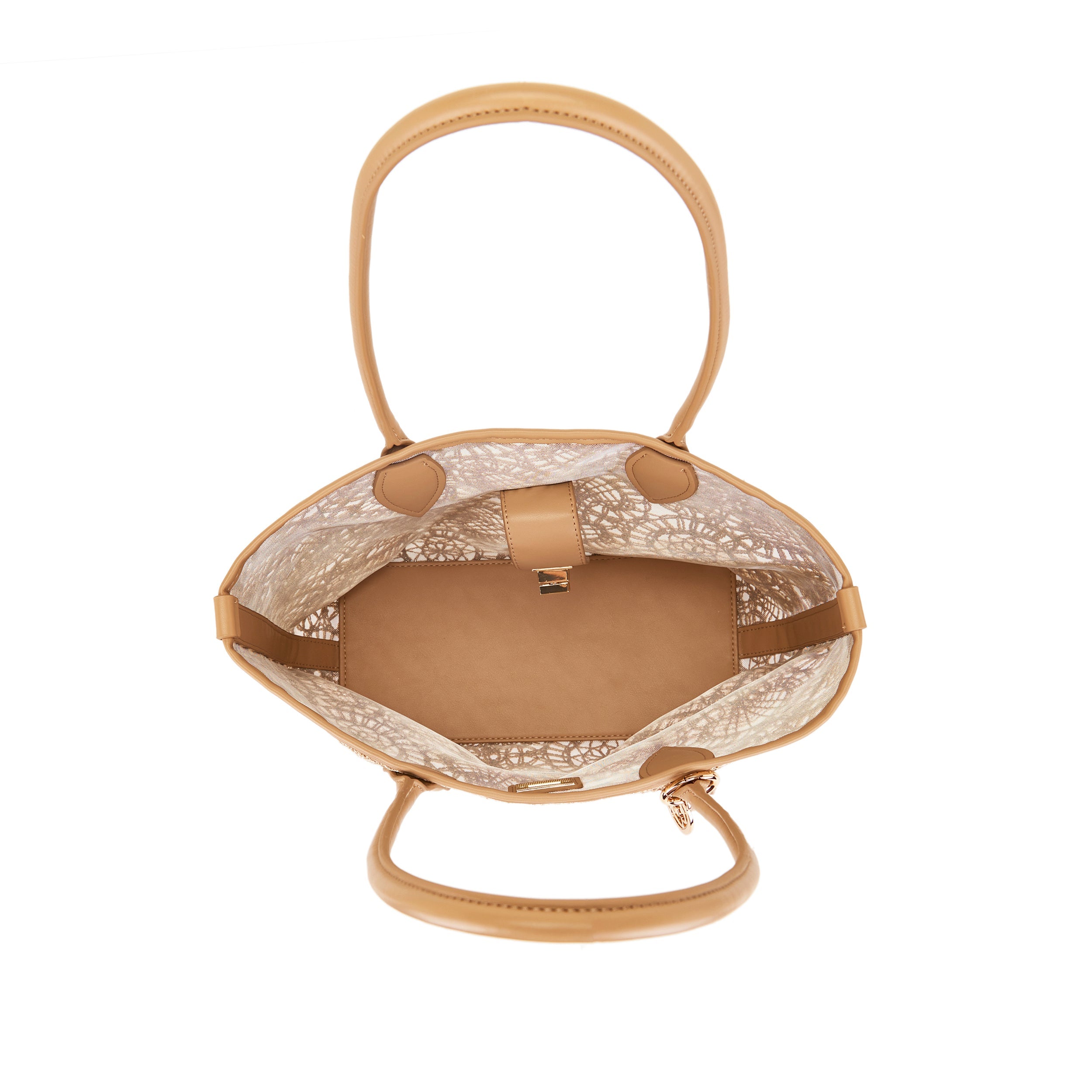 La Carrie Versailles sac shopping beige brodé