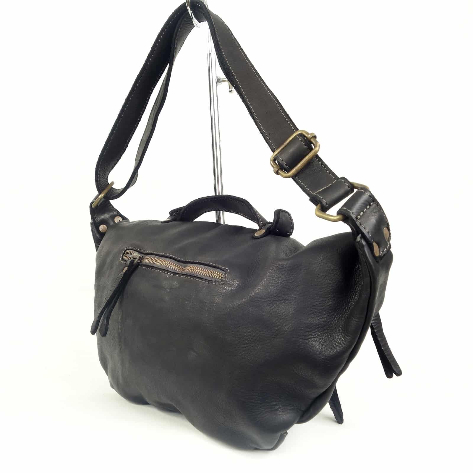 Collection Esprit Cuir DARIO sac banane XL noir cuir