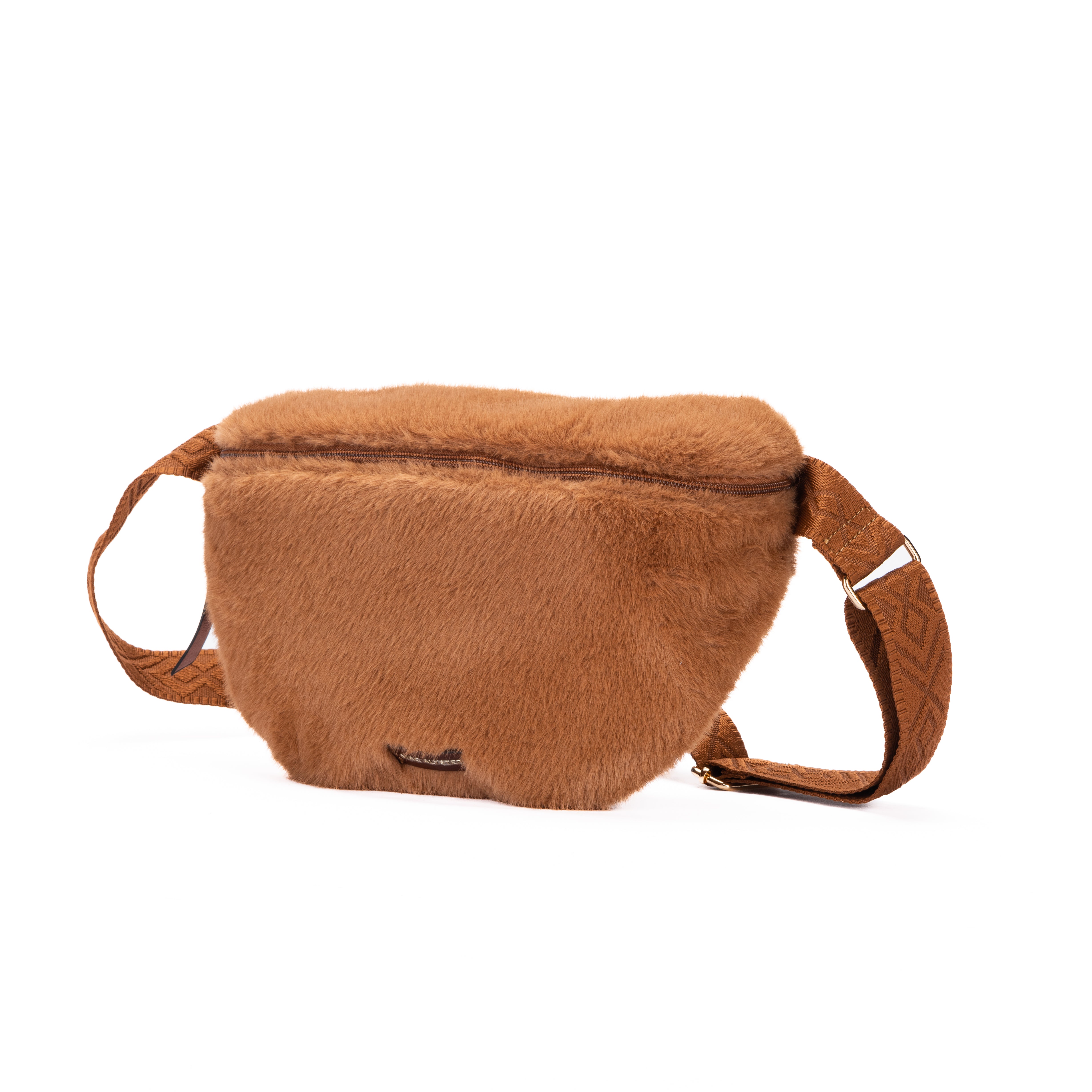 Mac Alyster Moumoute grand sac banane fourrure Noir double poche