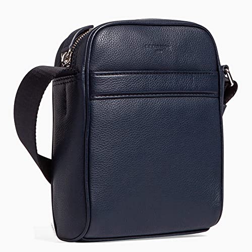 Le Tanneur Charles sac bandoulière cuir grainé noir homme