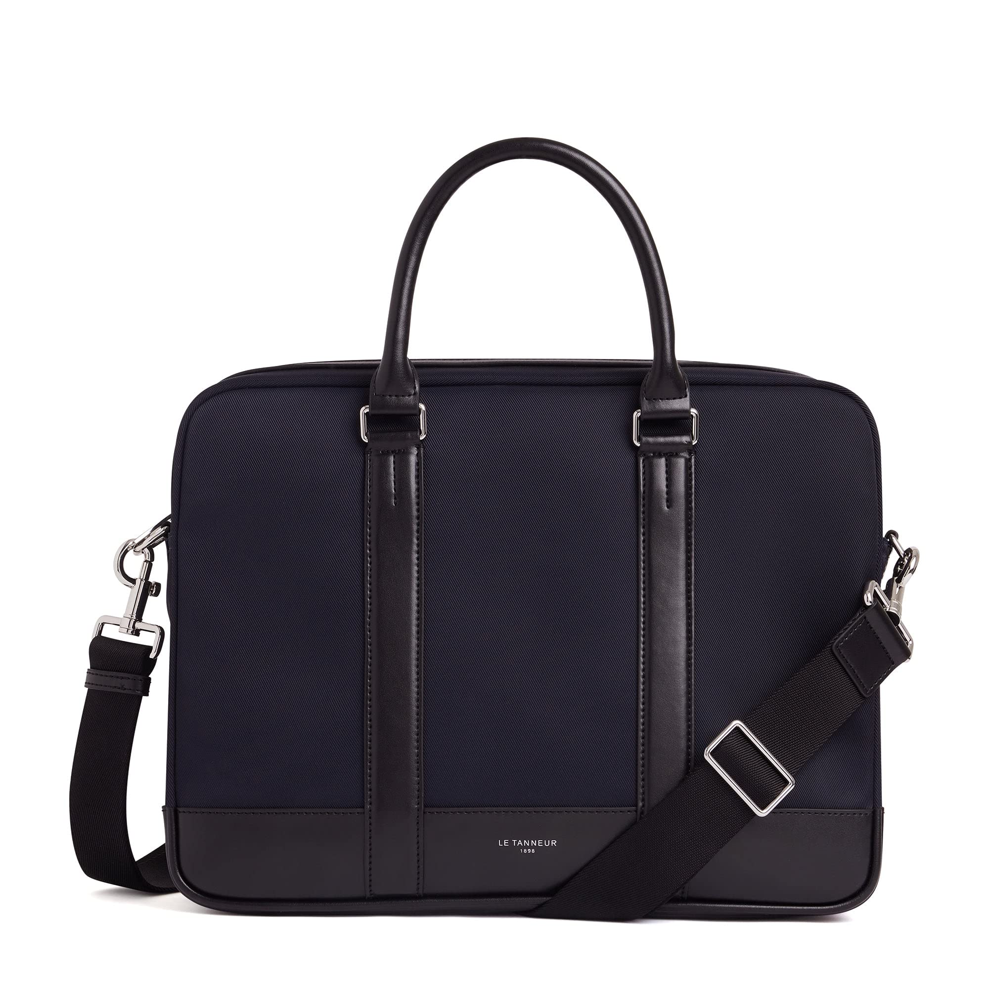 Le Tanneur Gaspard Tgas4000 sacoche toile et cuir 38,5 cm