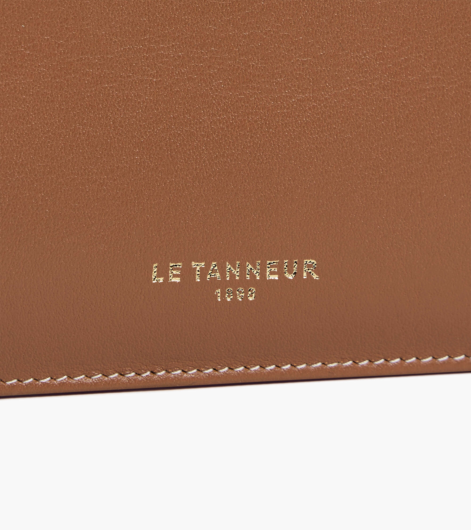 Le Tanneur Albertine porte-cartes cuir lisse marron tan