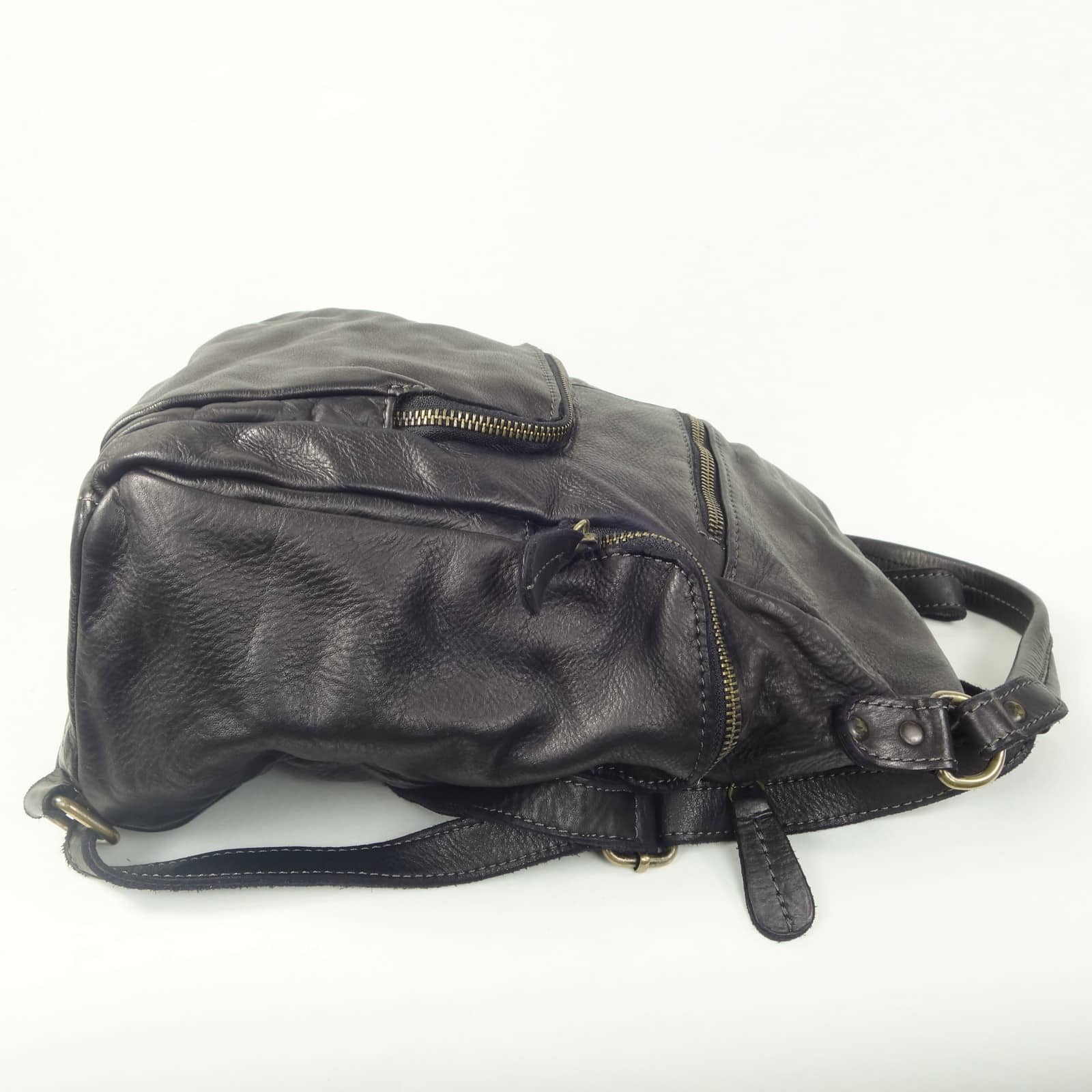 Collection Esprit Cuir Milo sac à dos cuir noir vintage