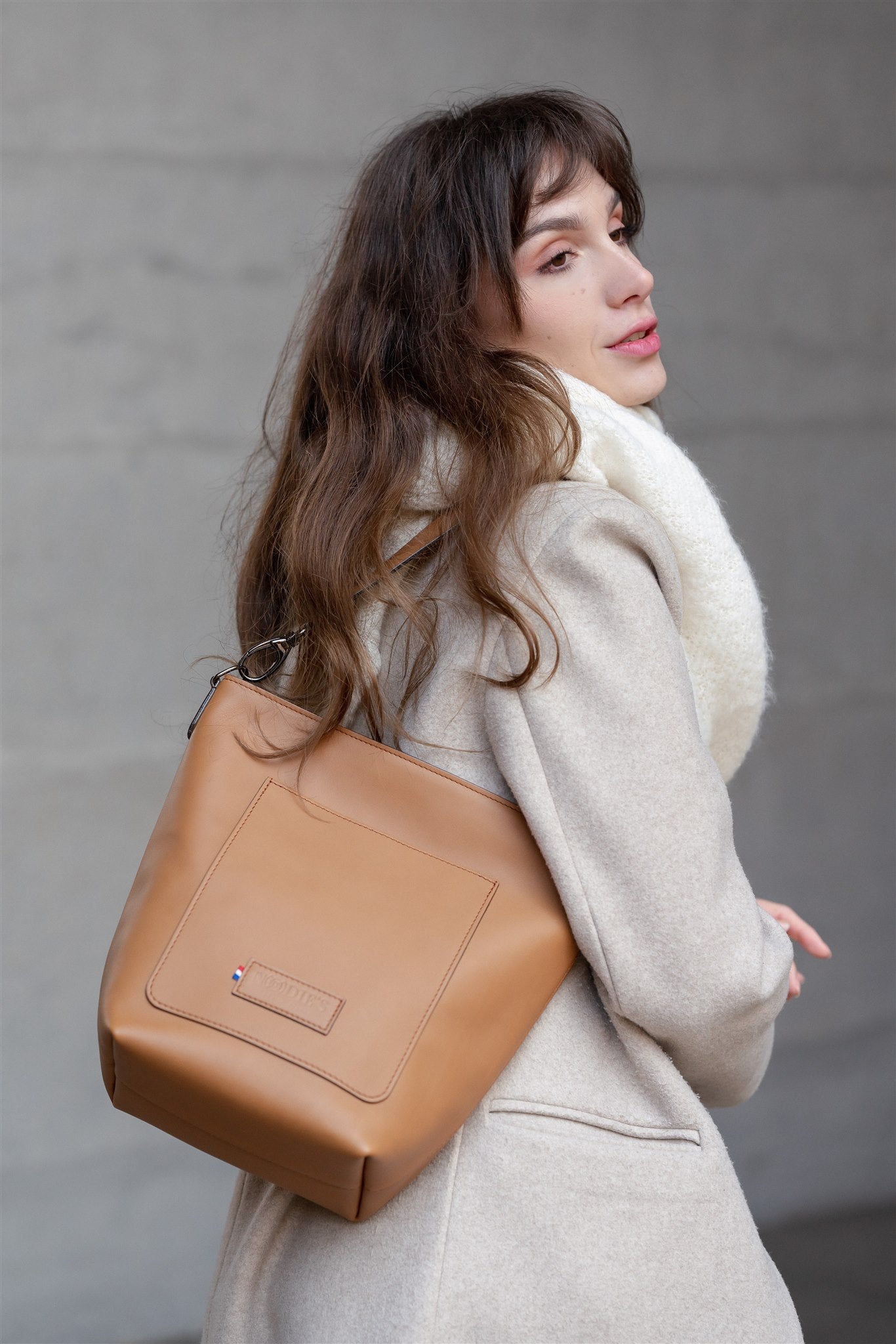 Nodie's Andy sac cabas cuir camel lisse