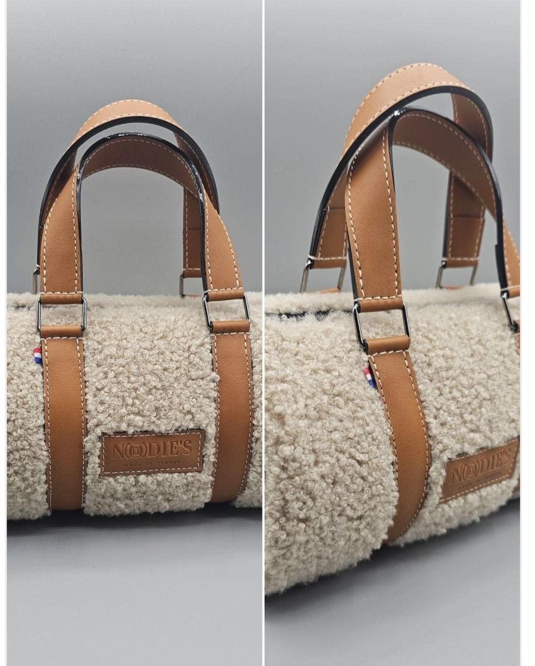 Nodie's Jim cuir camel lisse sac bowling camel
