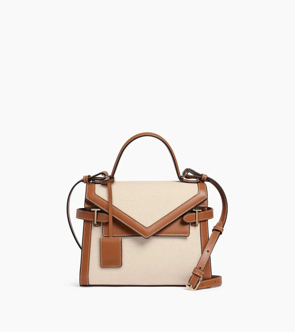 Le Tanneur Emilie Sac à Main Toile Coton Naturel