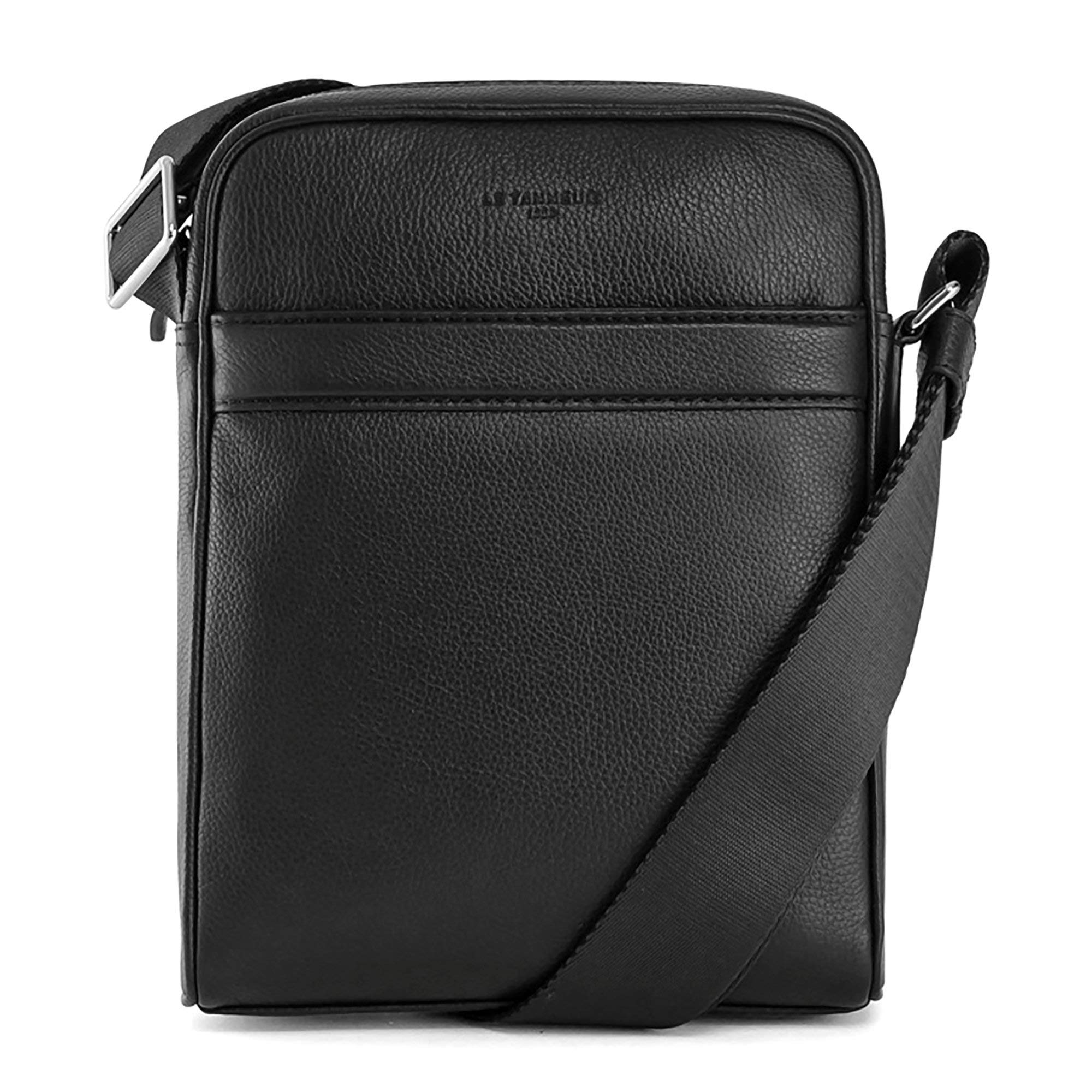 Le Tanneur Charles sacoche cuir homme noire bandoulière
