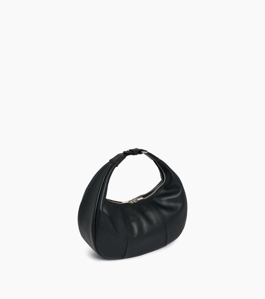 Le Tanneur Juliette petit sac hobo cuir Black