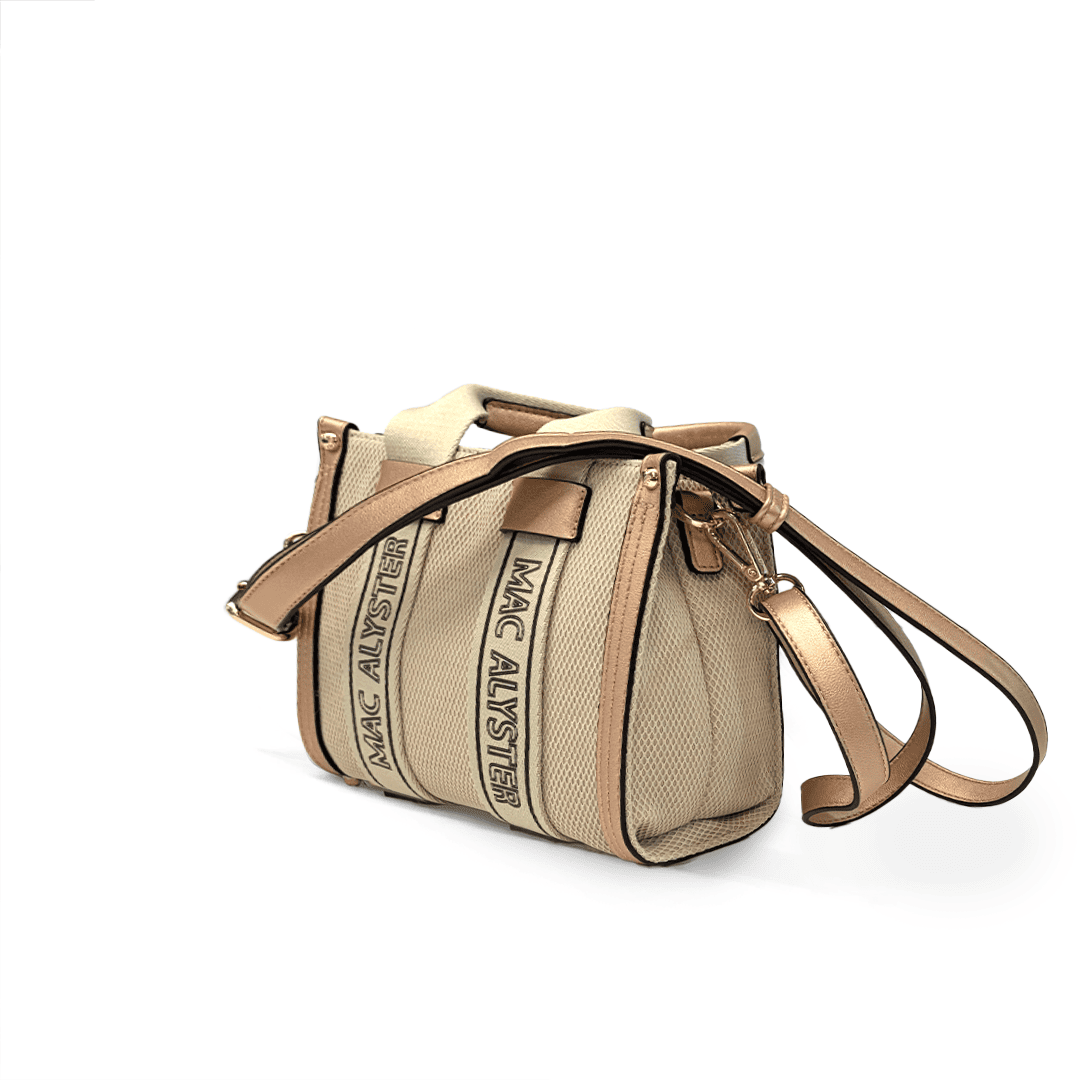 Mac Alyster Miss Clover mini sac Doré tissu 20x9x17cm