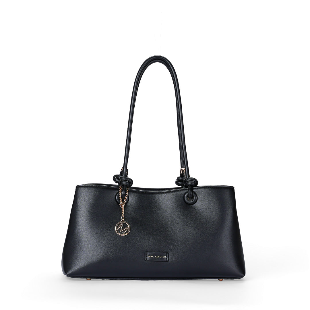MAC ALYSTER MANDORA sac shopping allongé chocolat pailleté