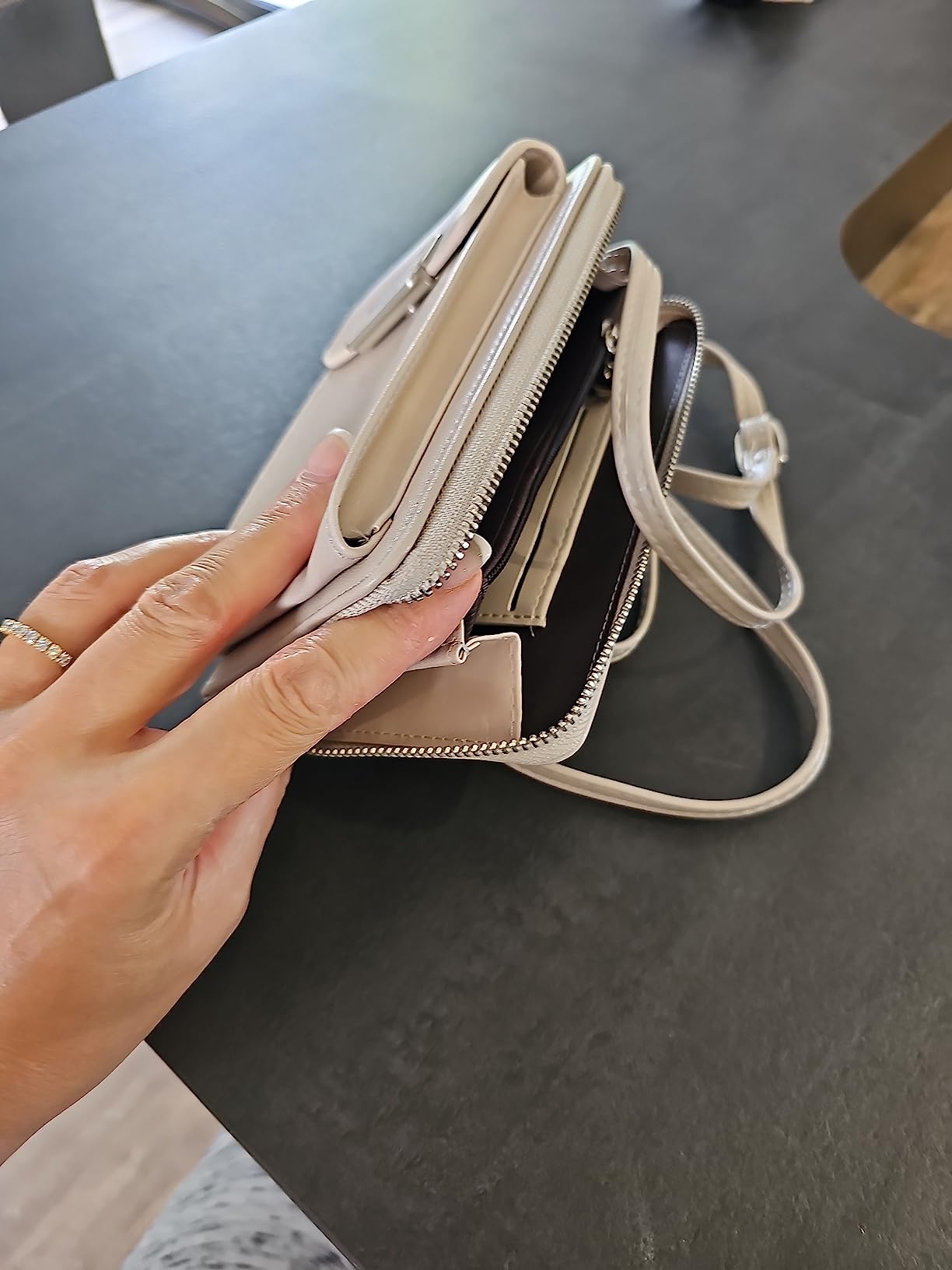 Gallantry Sacs Bandoulière Téléphone pochette smartphone Beige 11x18 cm