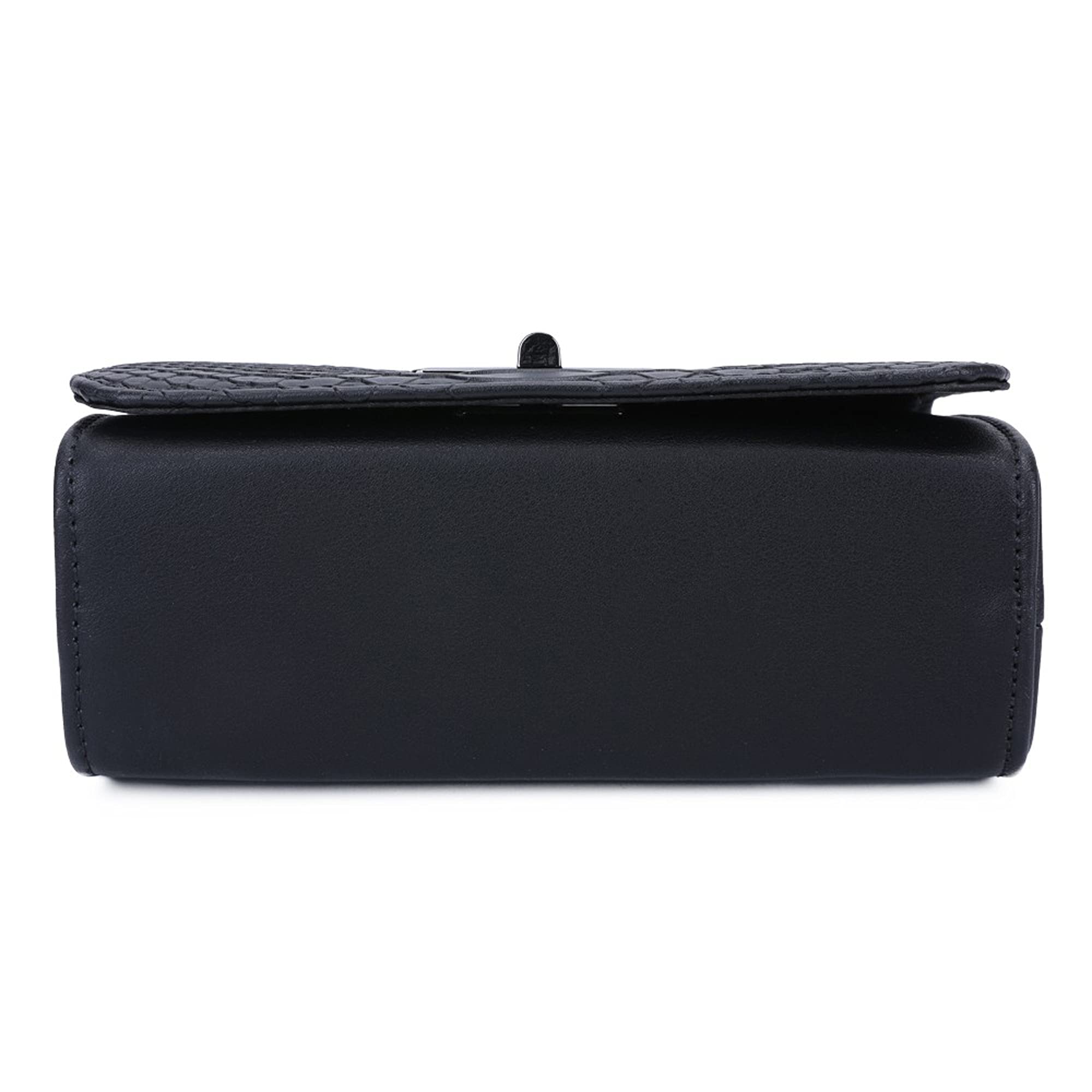 Gallantry Sacs Bandoulière Crocodile sac bandoulière Noir 19,5 cm effet python