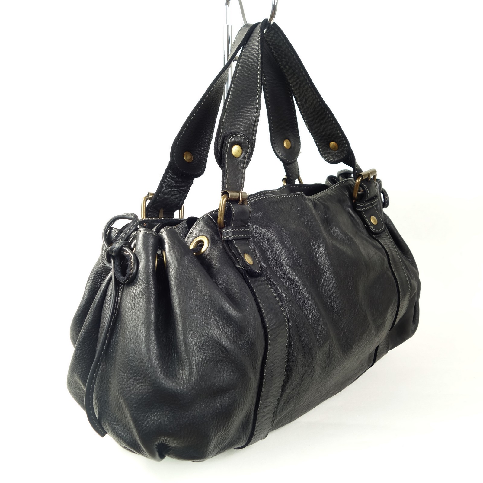 Collection Esprit Cuir Violetta sac 24h cuir noir vintage