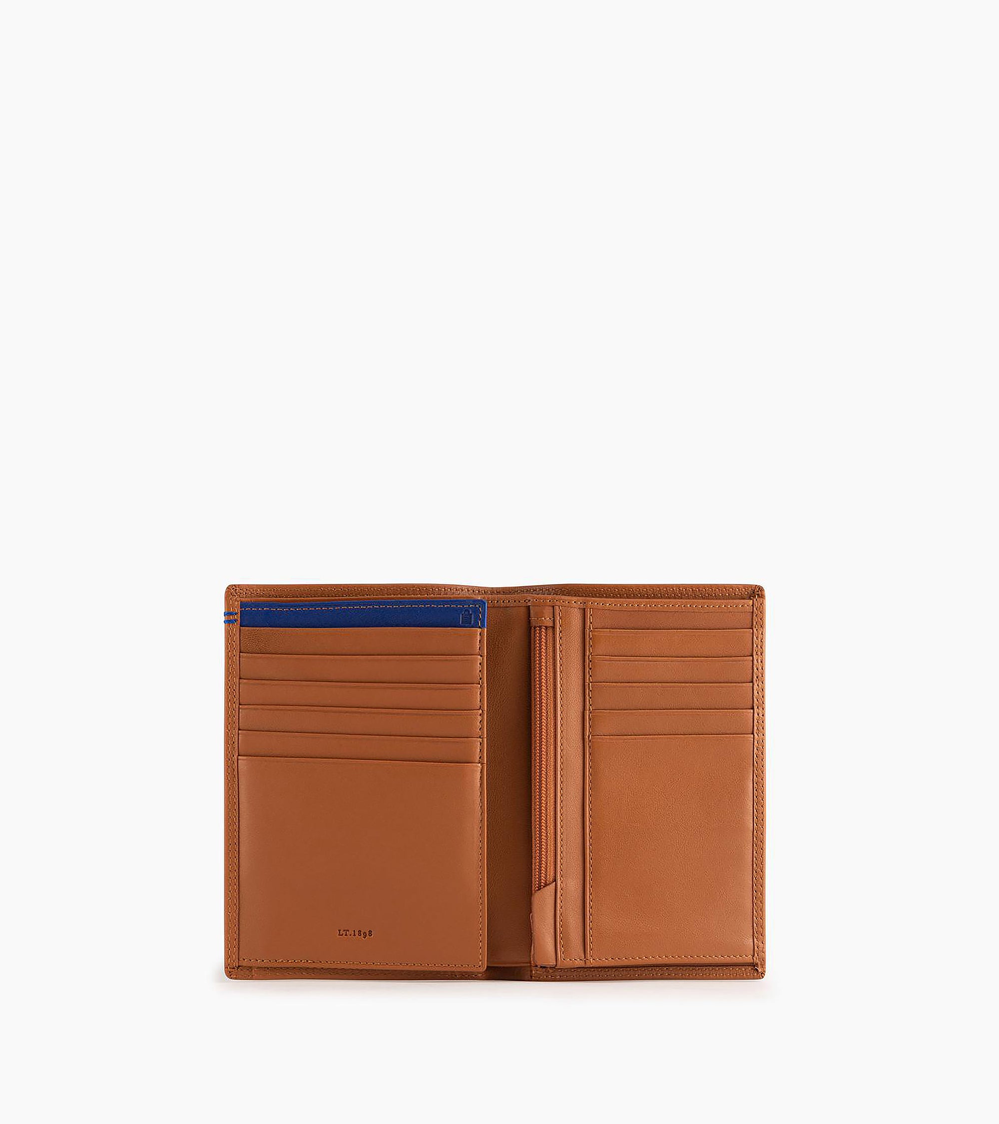 Le Tanneur Martin grand portefeuille cuir lisse vertical Brown Tan