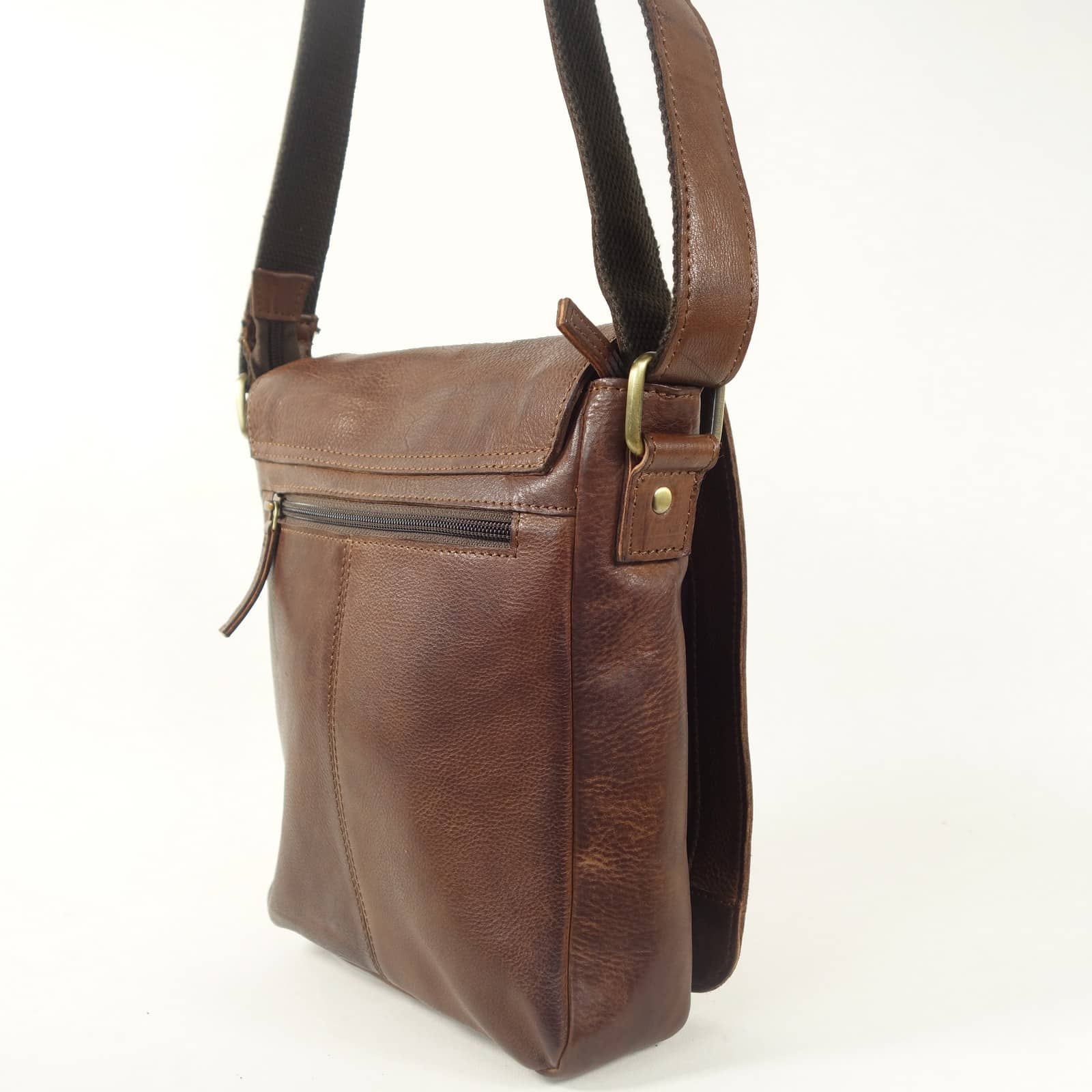 Collection Esprit Cuir FRANCISCO sacoche cuir marron 5 poches