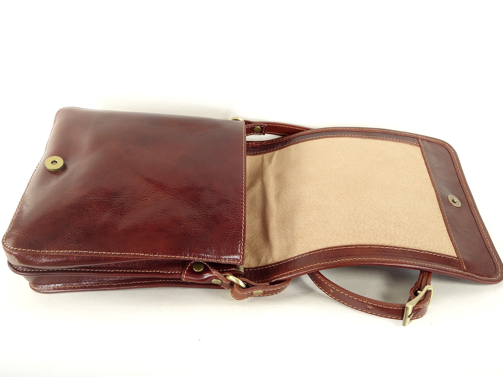 Collection Esprit Cuir Milano besace cuir marron homme