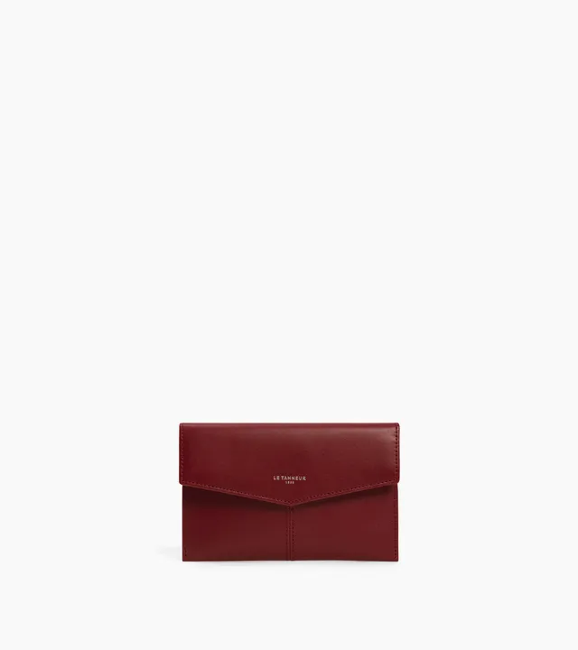 Le Tanneur Charlotte pochette enveloppe cuir Revolution Red