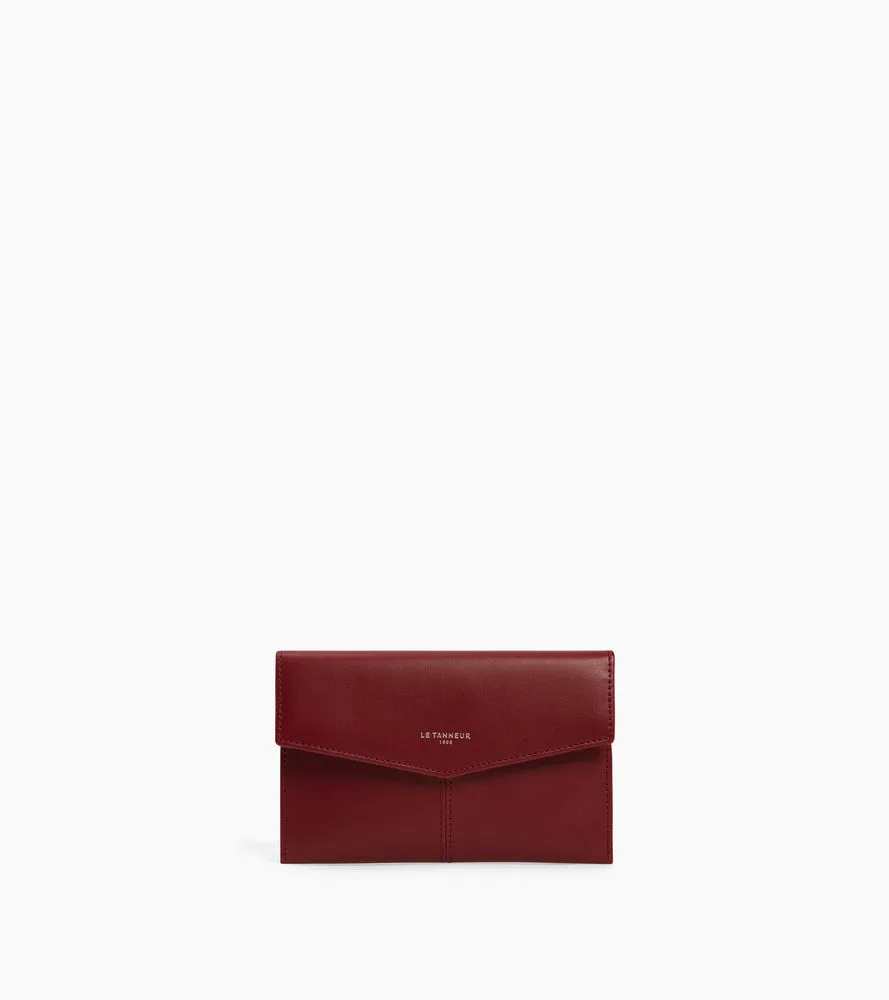 Le Tanneur Charlotte pochette enveloppe cuir Revolution Red