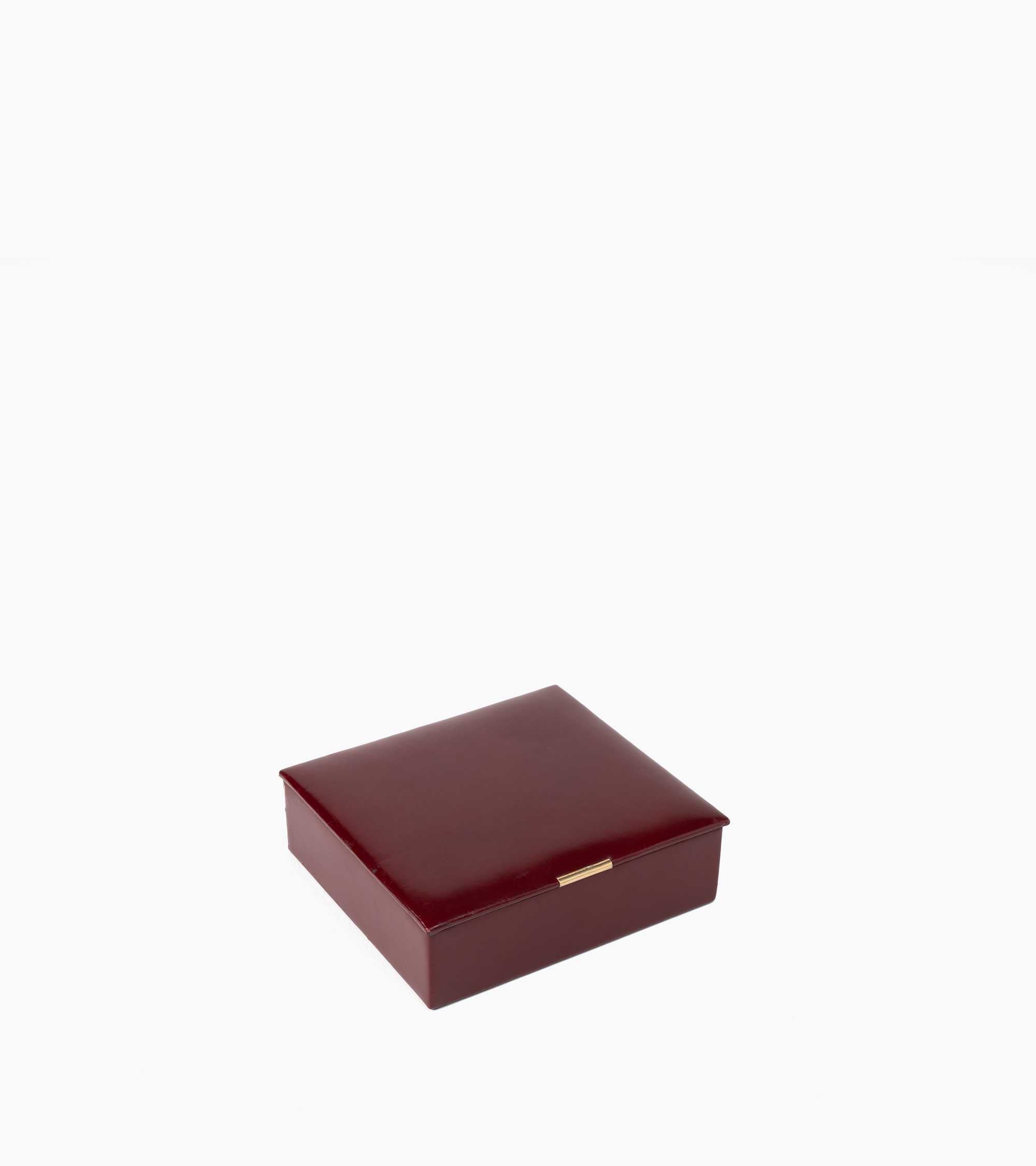 Le Tanneur Vintage coffret cartes cuir bordeaux petit