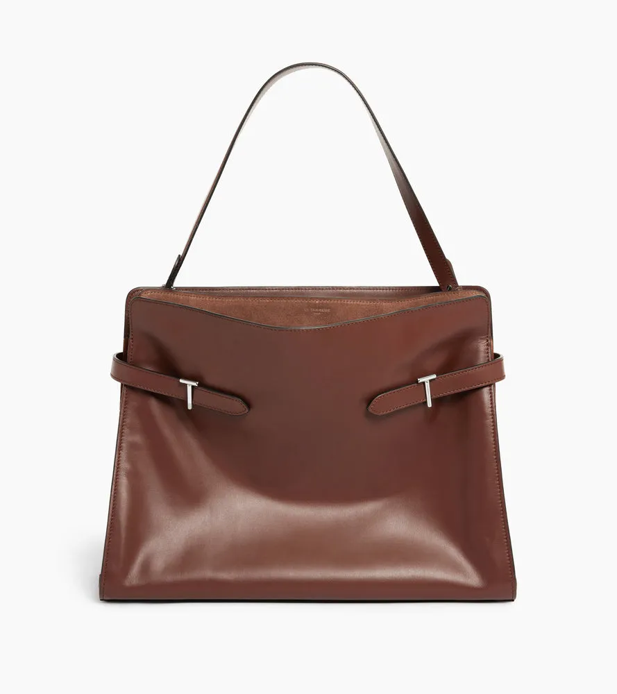 Le Tanneur Emie sac épaule cuir lisse maxi