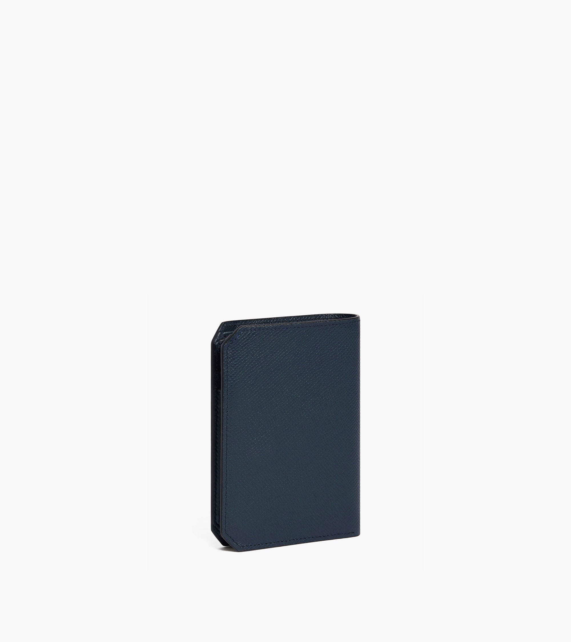 Le Tanneur Gaston portefeuille vertical cuir bleu Crépuscule