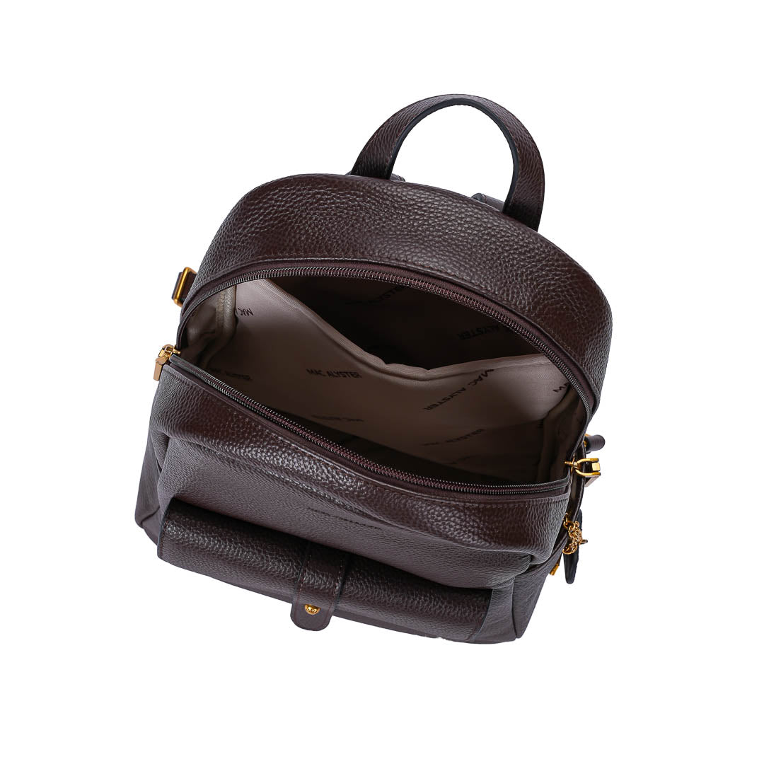Mac Alyster Odalia sac à dos cuir marron cognac 24x31 cm
