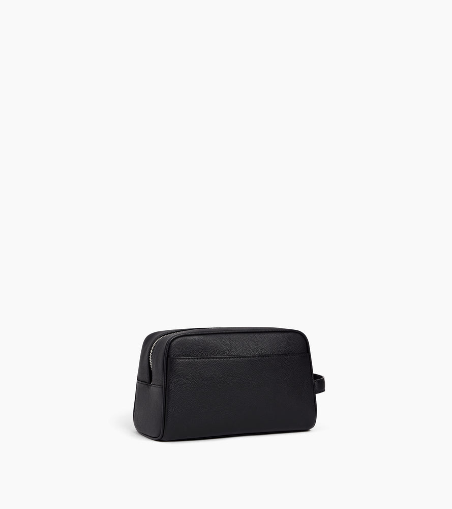 Le Tanneur trousse de toilette cuir grainé noir Black