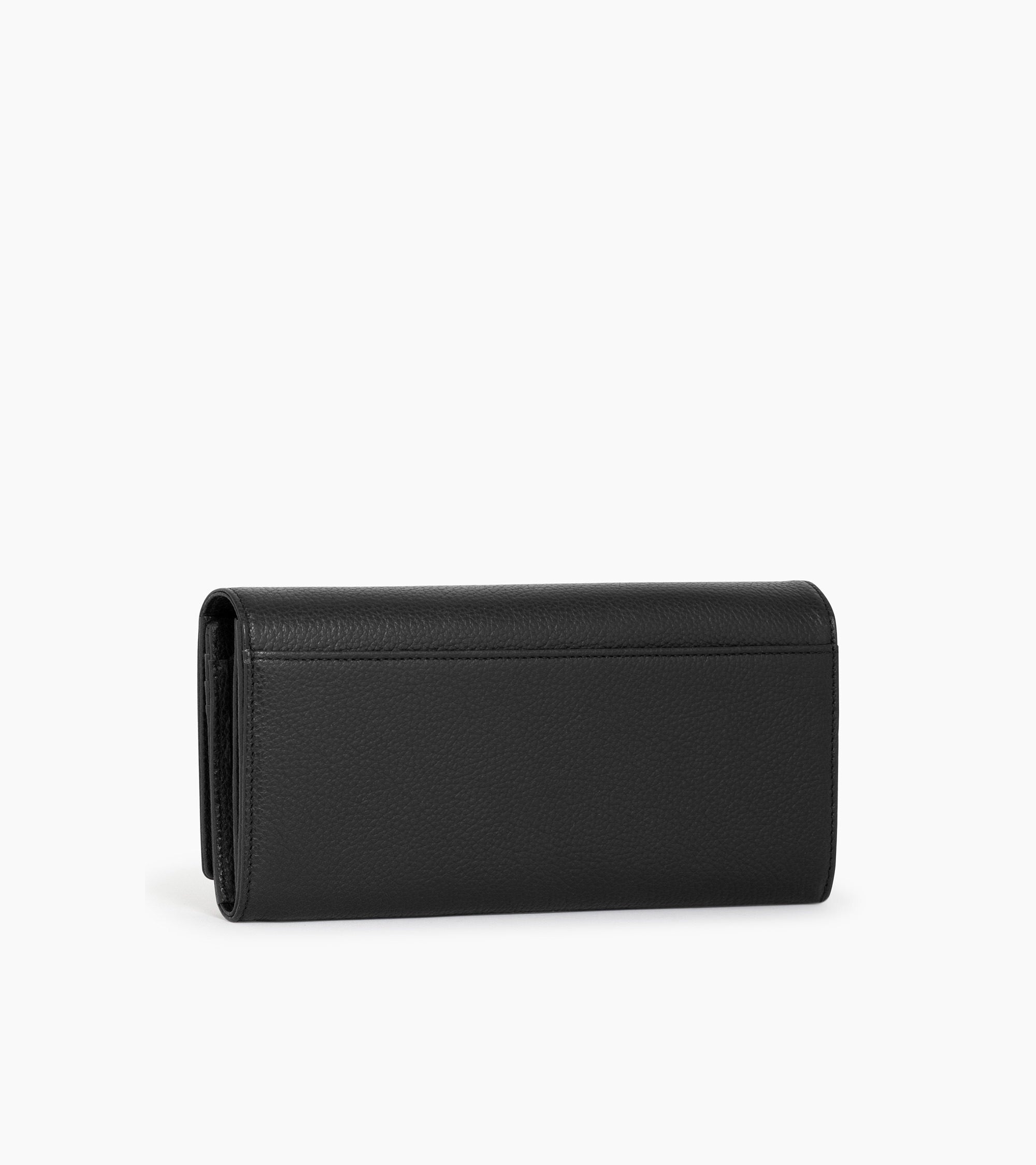 Le Tanneur Emilie compagnon cuir grainé noir anti-RFID
