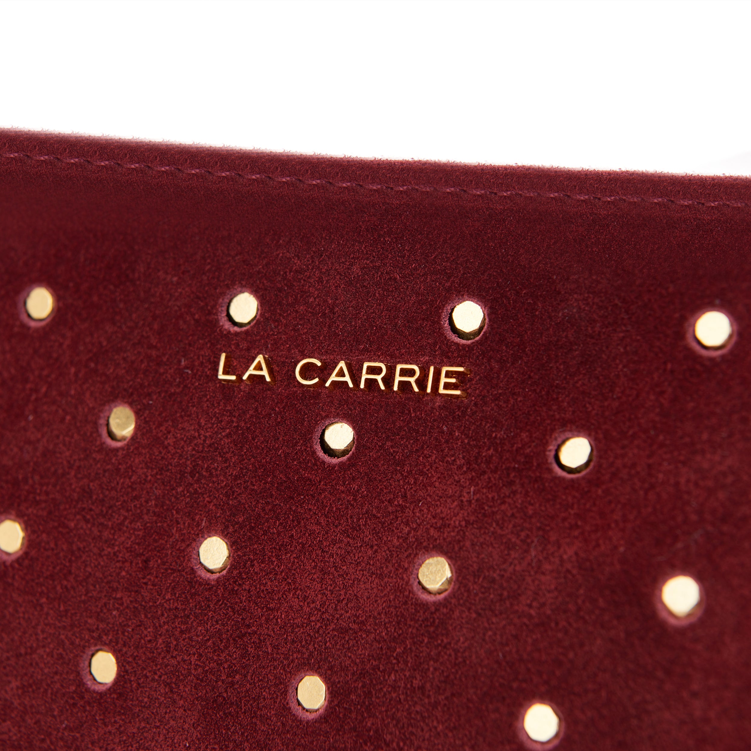 La Carrie Downtown sac épaule bordeaux 34x23 cm suède