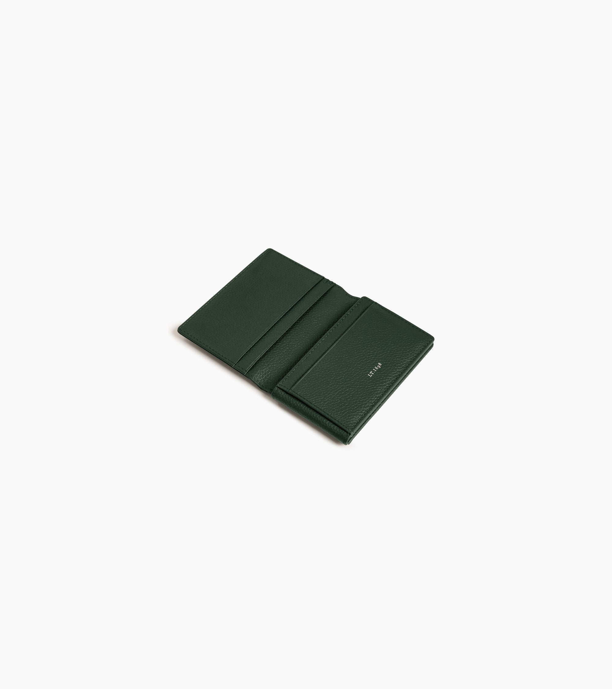 Le Tanneur Lucien porte-cartes cuir Green Malachite