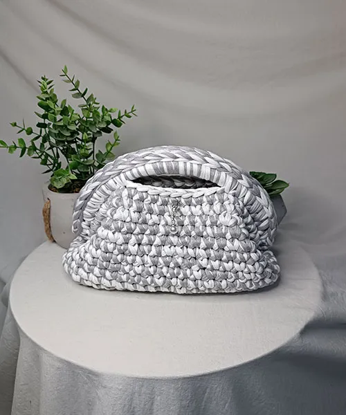 Takiri Mona TK1018 Sac à Main Gris Blanc Recyclé