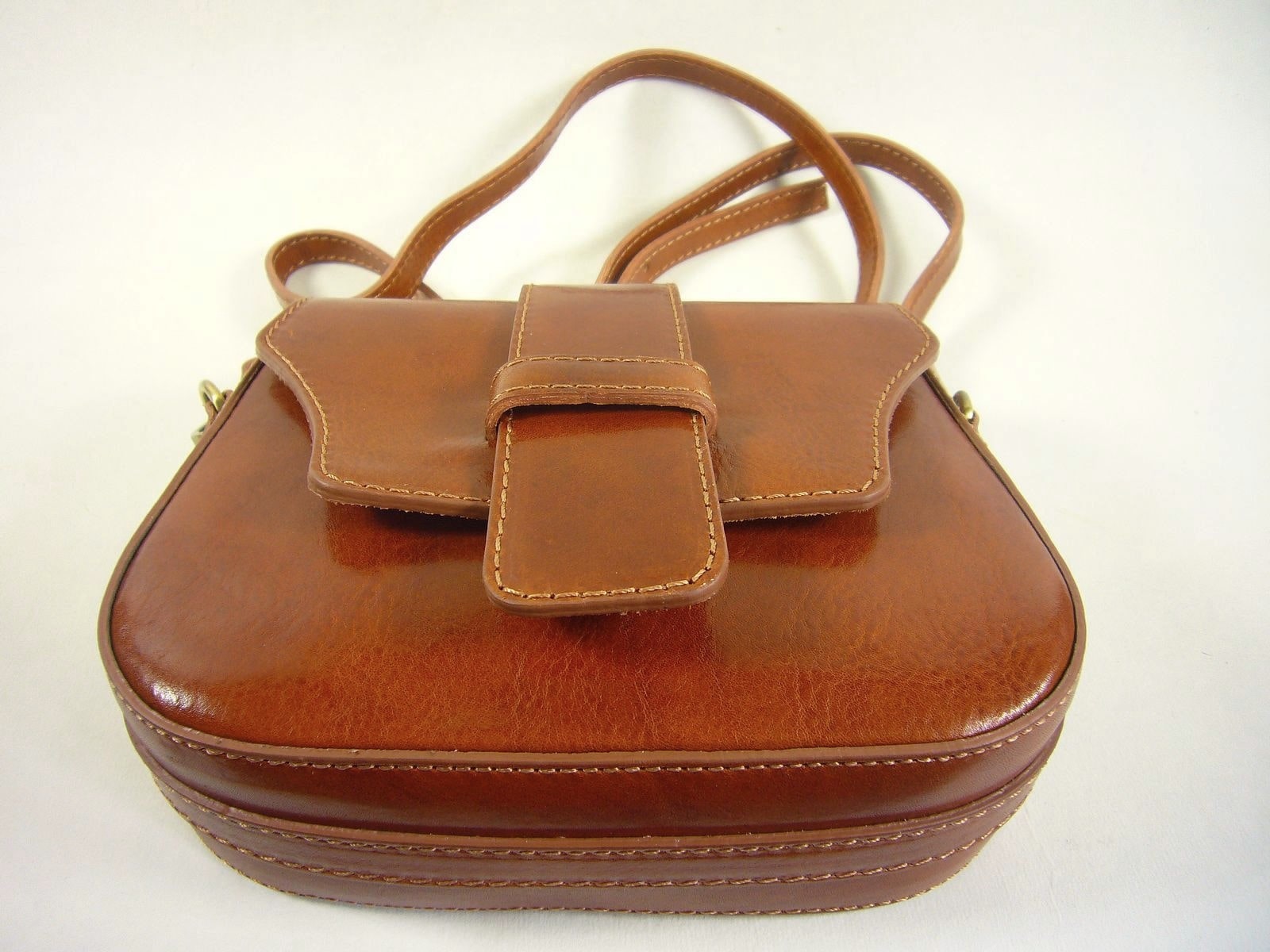 Collection Esprit Cuir GEA mini sac trotteur cognac cuir