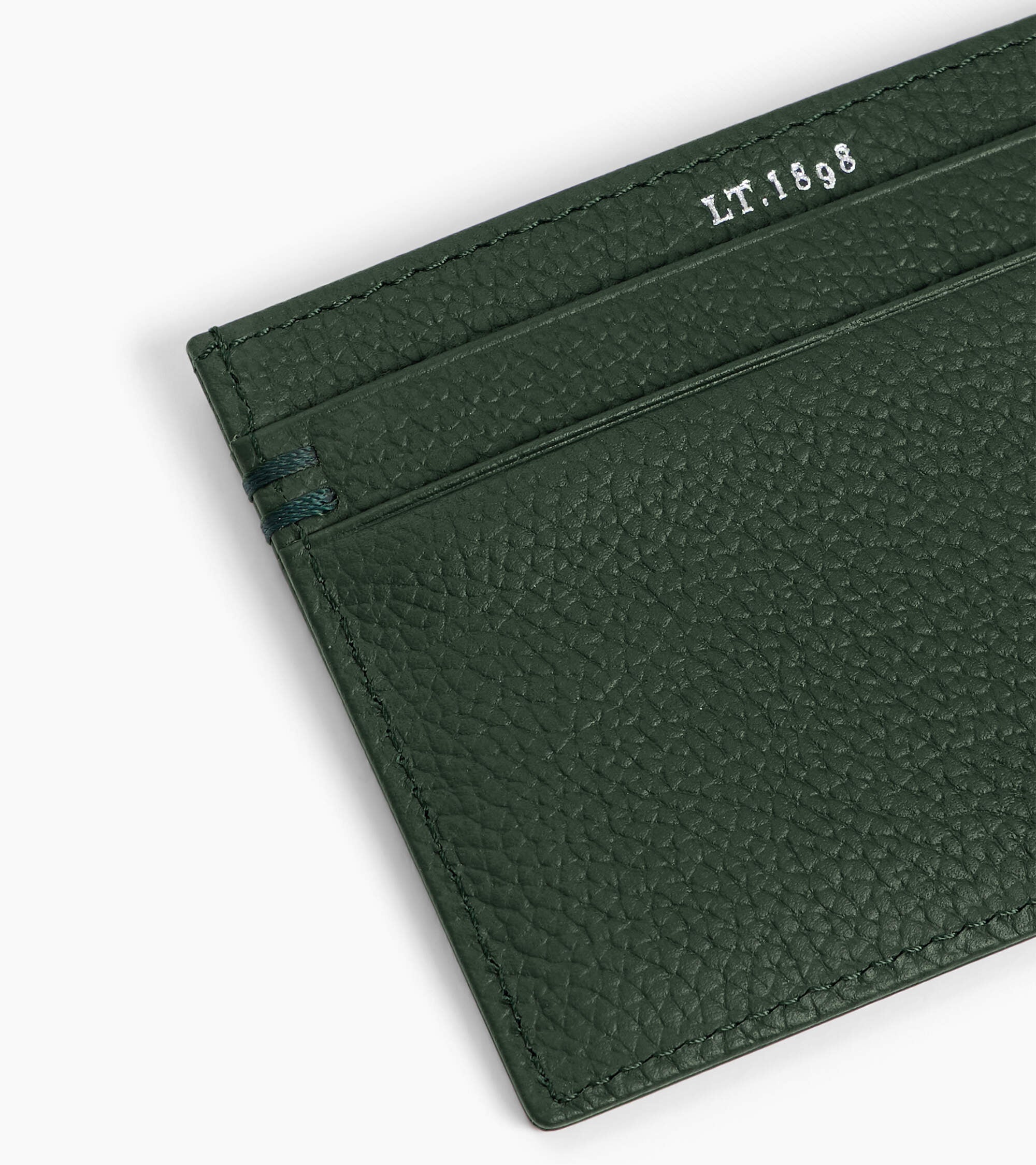 Le Tanneur Lucien porte-cartes cuir grainé vert