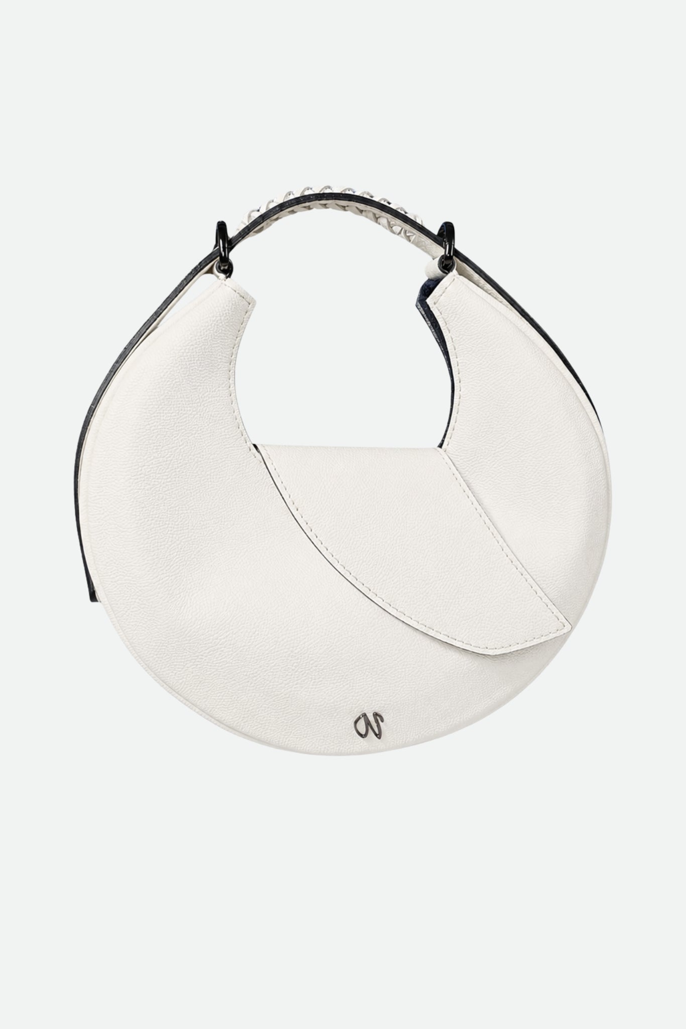 Nodie's Nouvelle Lune Blanc Grainé Sac Hobo Cuir
