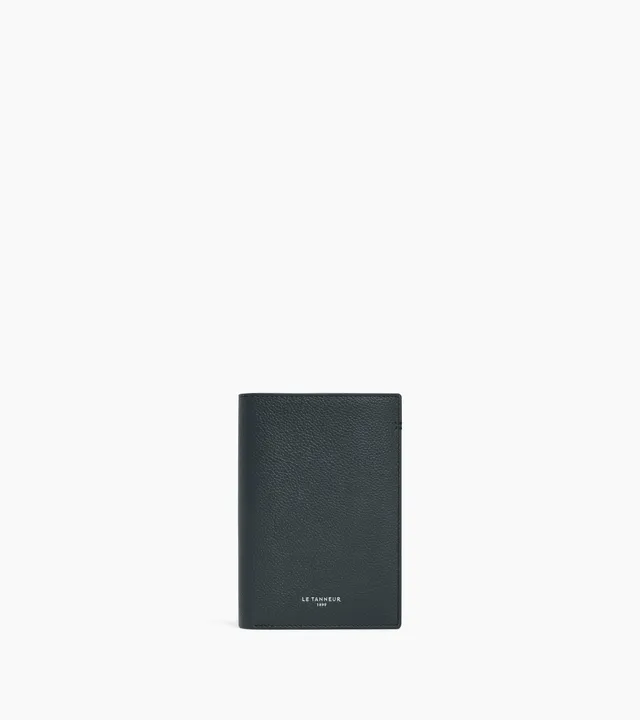 Le Tanneur Lucien portefeuille moyen cuir grainé twilight blue