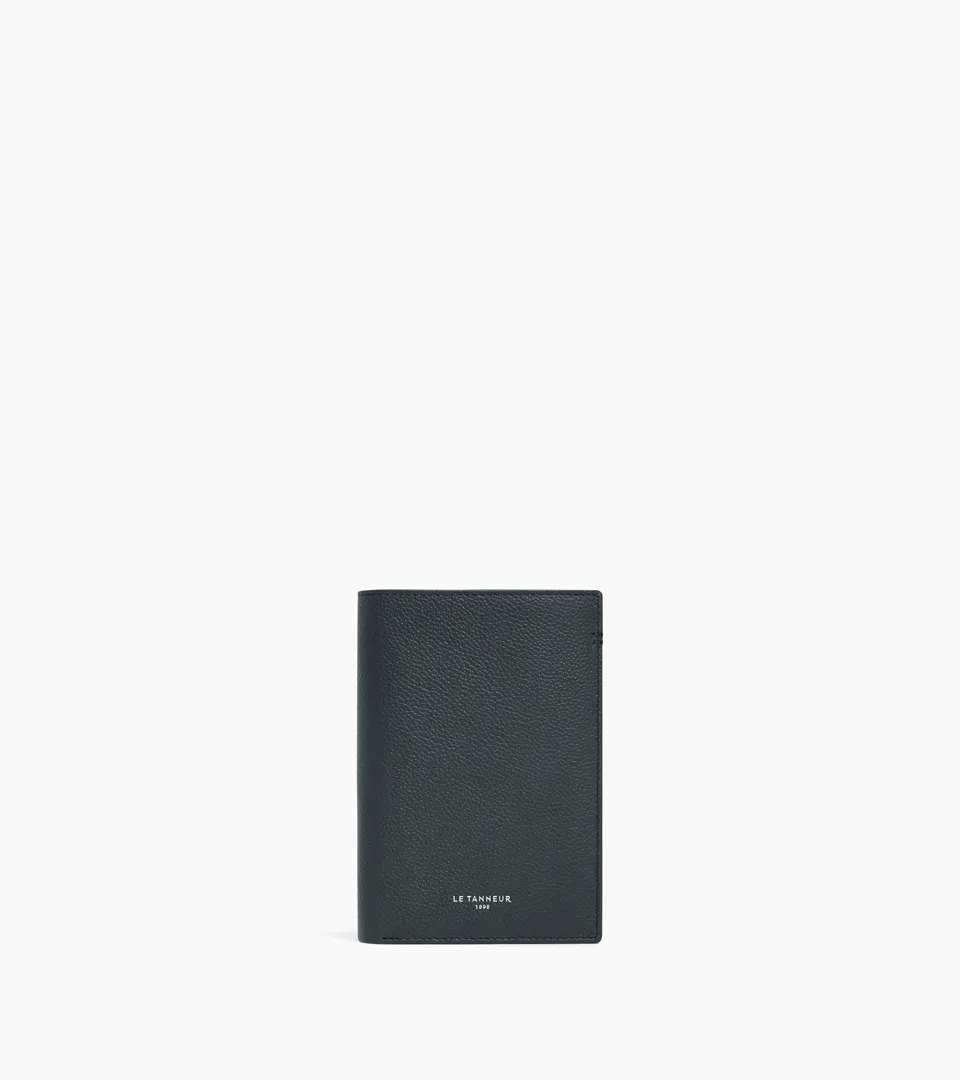 Le Tanneur Lucien portefeuille moyen cuir grainé twilight blue