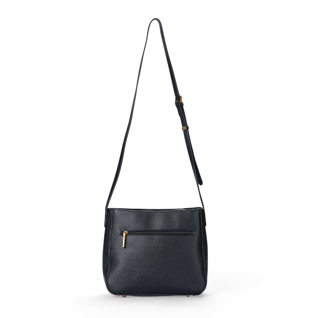 MAC ALYSTER Lanora sac trotteur Daim Noir cuir 28 cm